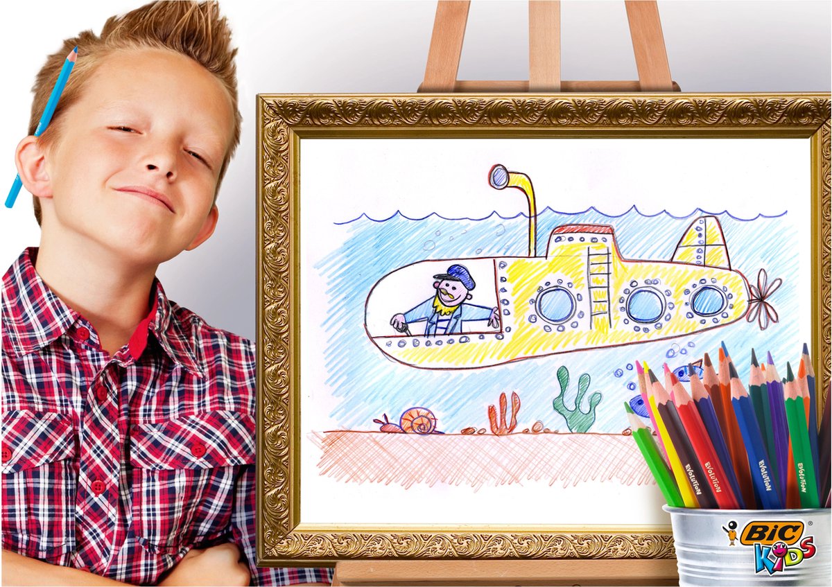 BIC Kids Super Mario Kleurdoos - met Kleurpotloden - Visaquarelle - Aquarelpotloden - Viltstiften en Stickers - Verschillende Kleuren - Herbruikbare Doos van 70 Stuks met 5 Stickervellen — afbeelding 6