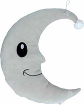 ROND DE WIEG Luminous Moon-knuffel - grijs / donkerroze