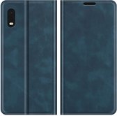 Hoesje Geschikt voor Samsung Galaxy Xcover Pro - Portemonnee Book Case - Kunstleer - Blauw