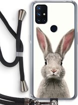 Case Company® - OnePlus Nord N10 5G hoesje met Koord - Daisy - Telefoonhoesje met Zwart Koord - Bescherming aan alle Kanten en Over de Schermrand