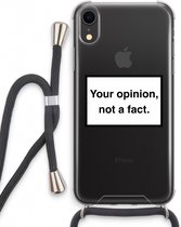 Case Company® - iPhone XR hoesje met Koord - Your opinion - Telefoonhoesje met Zwart Koord - Extra Bescherming aan alle Kanten en Over de Schermrand