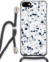 Case Company® - iPhone SE 2020 hoesje met Koord - Terrazzo N°1 - Telefoonhoesje met Zwart Koord - Extra Bescherming aan alle Kanten en Over de Schermrand