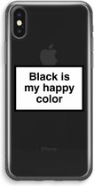 Case Company® - iPhone XS Max hoesje - Black is my happy color - Soft Cover Telefoonhoesje - Bescherming aan alle Kanten en Schermrand