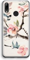 Case Company® - Huawei P Smart (2019) hoesje - Japanse bloemen - Soft Cover Telefoonhoesje - Bescherming aan alle Kanten en Schermrand
