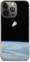 Case Company® - iPhone 13 Pro hoesje - Alone in Space - Soft Cover Telefoonhoesje - Bescherming aan alle Kanten en Schermrand