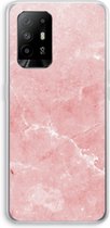 Case Company® - Oppo A94 5G hoesje - Roze marmer - Soft Cover Telefoonhoesje - Bescherming aan alle Kanten en Schermrand