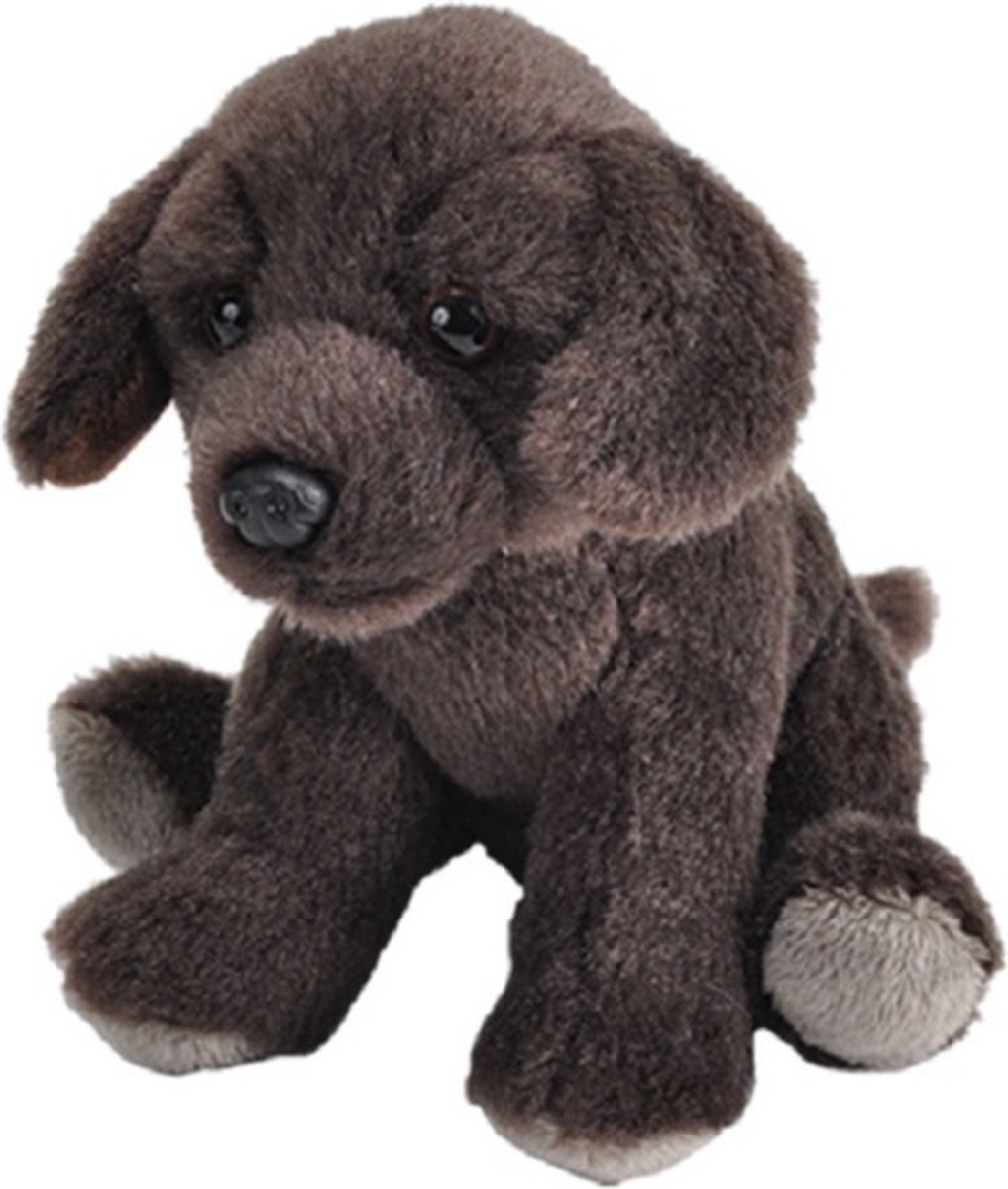 Wild Republic knuffel Bruine Labrador - hond/pup - 13 cm - knuffeldier - pluche
