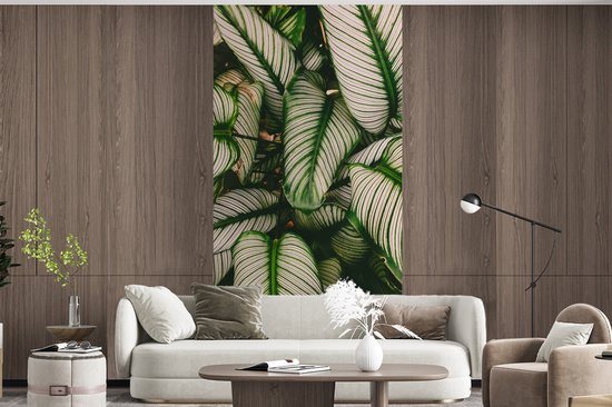 Papier Peint - Papier Papier peint photo Feuilles - Plante - Vert - Largeur 120 cm x Hauteur 240 cm
