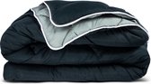 Eazy Dekbed® Navy/Grey 200x200 cm - Hoesloos dekbed - Bedrukt dekbed - Dekbed zonder overtrek -Tweepersoons-200x200 cm- Anti Allergie-Wasbaar - Gekleurd