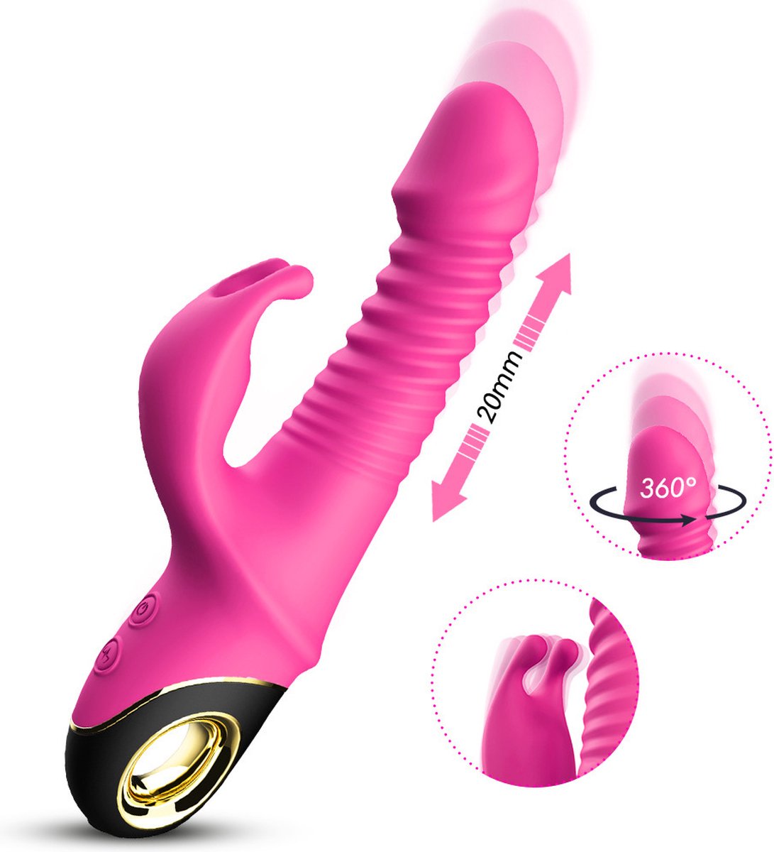 Goedkoopste TipsToys Vibrator Trust – Dildo voor Vrouwen – Gspot & Clitoris Stimulator – Oplaadbaar – Stil & Waterdicht – Seksspeeltje voor Vrouwen