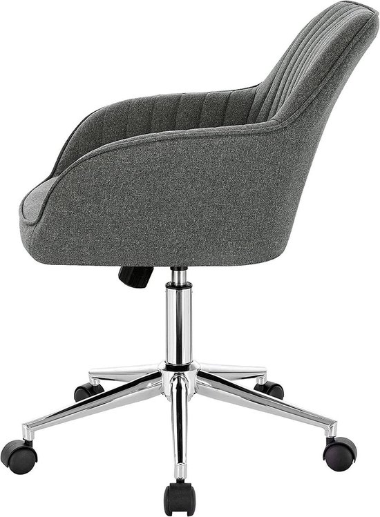 AKORD FD-6 Bureaustoel voor kinderen, ergonomisch met armleuning, draaibaar, in hoogte verstelbaar, maximale belasting: 100 kg, wit, zwart