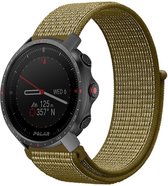 Strap-it Nylon smartwatch bandje - geschikt voor Polar Grit X / Grit X Pro / Vantage M / M2 / V3 - olijfgroen