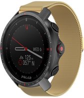 Strap-it Milanees smartwatch bandje - geschikt voor Polar Vantage M / M2 / Grit X / Grit X Pro - goud