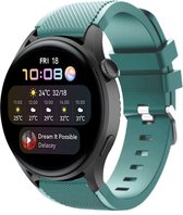 Siliconen Smartwatch bandje - Geschikt voor  Huawei Watch 3 - Pro siliconen bandje - dennengroen - Strap-it Horlogeband / Polsband / Armband