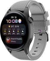 Siliconen Smartwatch bandje - Geschikt voor  Huawei Watch 3 - Pro siliconen bandje - grijs - Strap-it Horlogeband / Polsband / Armband