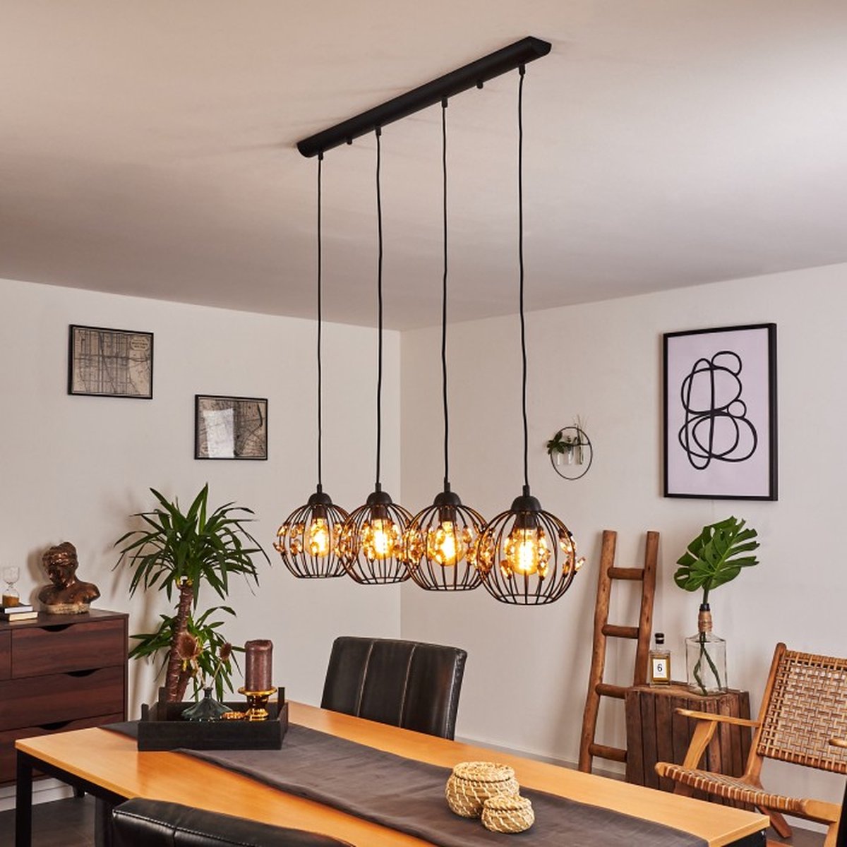 Moderne hanglamp zwart, Gianni