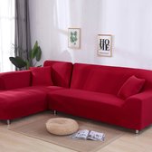 Manzibo Sofa Cover - Bank Bescherming - Meubel Hoes - Bankhoes - Hoes voor Bank - 4 zitter - Kussenovertrek - Rood