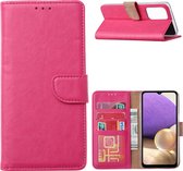 Hoesje Geschikt Voor Samsung Galaxy A33 hoesje bookcase Pink - Hoesje Geschikt Voor Samsung Galaxy A33 wallet case portemonnee hoesje - A33 5G Hoes met Pasjeshouder cover