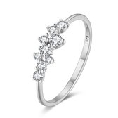 Twice As Nice Ring in zilver, 9 zirkonia  56