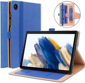Luxe stand flip sleepcover hoes - Samsung Galaxy Tab A8 (2021) - Blauw
