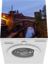 Wasmachine beschermer mat - Manchester - Brug - Water - Breedte 60 cm x hoogte 60 cm