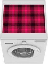 Wasmachine beschermer mat - Roze - Plaid - Patronen - Plaids - Breedte 55 cm x hoogte 45 cm