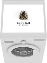 Wasmachine beschermer mat - Herfst - Quote - Dennenappel - Breedte 55 cm x hoogte 45 cm