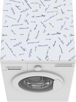 Wasmachine beschermer mat - Quotes - Frans - Patroon - Alfabet - Breedte 60 cm x hoogte 60 cm