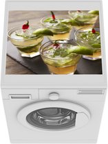 Wasmachine beschermer mat - Heerlijke Wodka op een dienblad - Breedte 55 cm x hoogte 45 cm