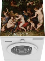 Wasmachine beschermer - Wasmachine mat - Nimfen vullen de hoorn des overvloeds - Schilderij van Peter Paul Rubens - 60x60 cm - Droger beschermer