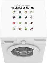 Wasmachine beschermer mat - Keuken - Voedsel - Groente - Breedte 60 cm x hoogte 60 cm - Cadeau voor vrouw