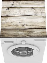 Wasmachine beschermer mat - Hout - Naturel - Robuust - Breedte 60 cm x hoogte 60 cm