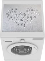 Wasmachine beschermer mat - Druppeltjes water die het hart vormen - Breedte 55 cm x hoogte 45 cm