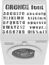 Wasmachine beschermer mat - Alfabet met vieze letters - Breedte 55 cm x hoogte 45 cm