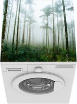 Wasmachine beschermer mat - Hoge boomstammen in het mistige regenwoud van Taiwan - Breedte 60 cm x hoogte 60 cm