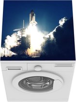 Wasmachine beschermer mat - De lancering van een space shuttle - Breedte 60 cm x hoogte 60 cm