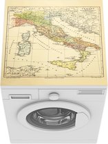 Wasmachine beschermer mat - Antieke kaart van Italië - Breedte 60 cm x hoogte 60 cm