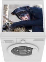 Wasmachine beschermer mat - Chimpansee - Tanden - Aap - Breedte 55 cm x hoogte 45 cm