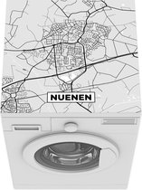 Wasmachine beschermer mat - Stadskaart - Nuenen - Grijs - Wit - Breedte 60 cm x hoogte 60 cm - Plattegrond