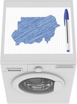 Wasmachine beschermer mat - Soedan met een balpen - Breedte 55 cm x hoogte 45 cm
