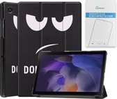 Case2go - Tablet hoes & Screenprotector geschikt voor Samsung Galaxy Tab A8 - 10.5 Inch - Auto Wake/Sleep functie - Don't Touch Me