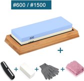 Messenslijper - Slijpsteen - Wetsteen - Wetstone - 600/1500 - Slijpsteen voor Messen