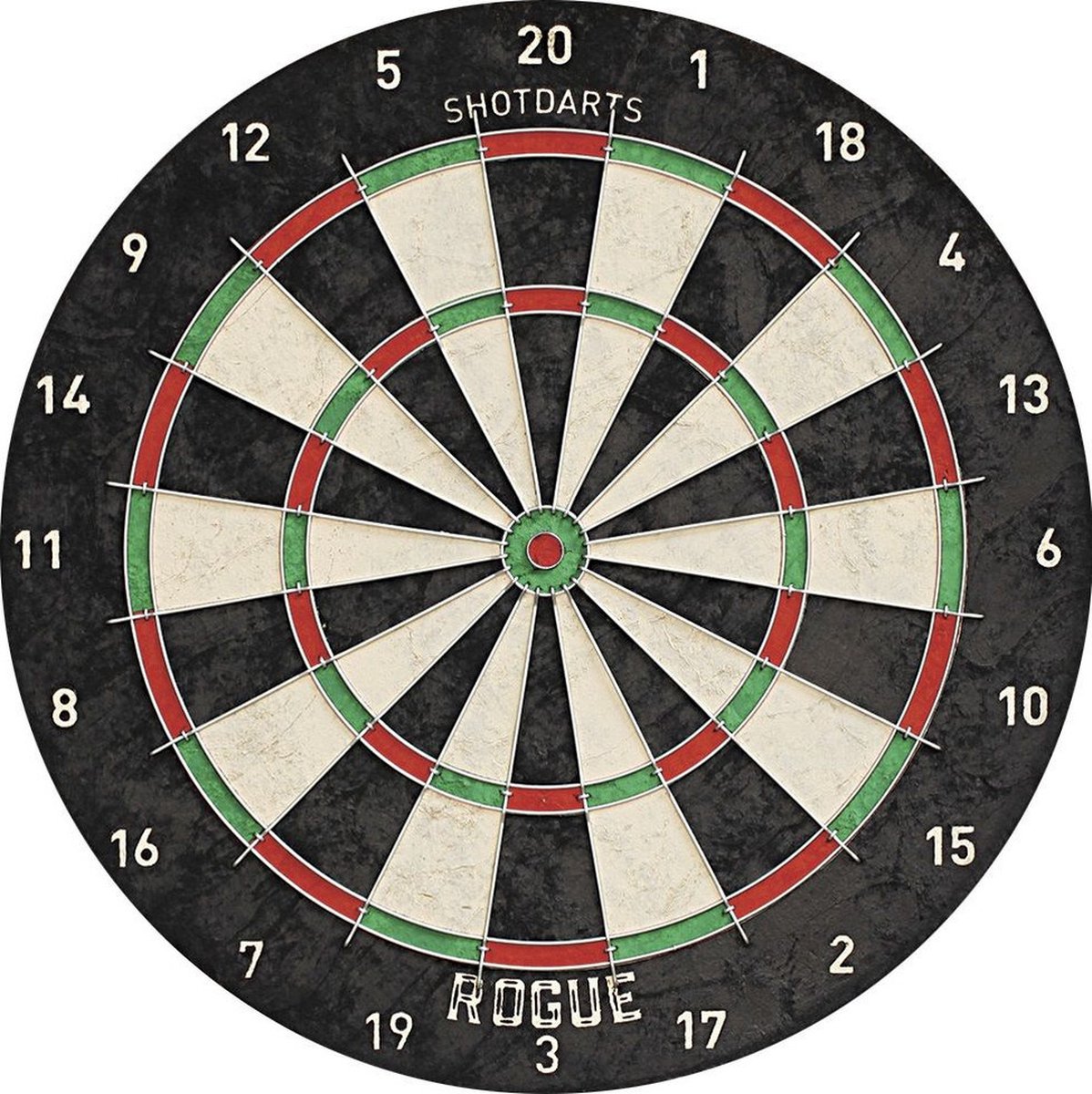 Bulls Classic Dartbord - Rogue Bristle - D45 cm - ophangsysteem - Darten/darts - Dartborden voor kinderen en volwassenen.