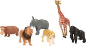 Animal World – Wilde Dieren – Speelgoed Voor Kinderen – Speelgoed – Speelgoedset - Plastic Dieren – Speelgoed - Jungle Dieren – Big Five – Speelfiguren – Leeuw – Olifant – Tijger – Gorilla – Giraffe – Nijlpaard