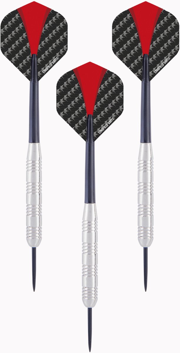 Longfield dartpijlen - 6x st - nickel silver - 21 grams - darten - darts - pijltjes - speelpijlen - dart sport artikelen