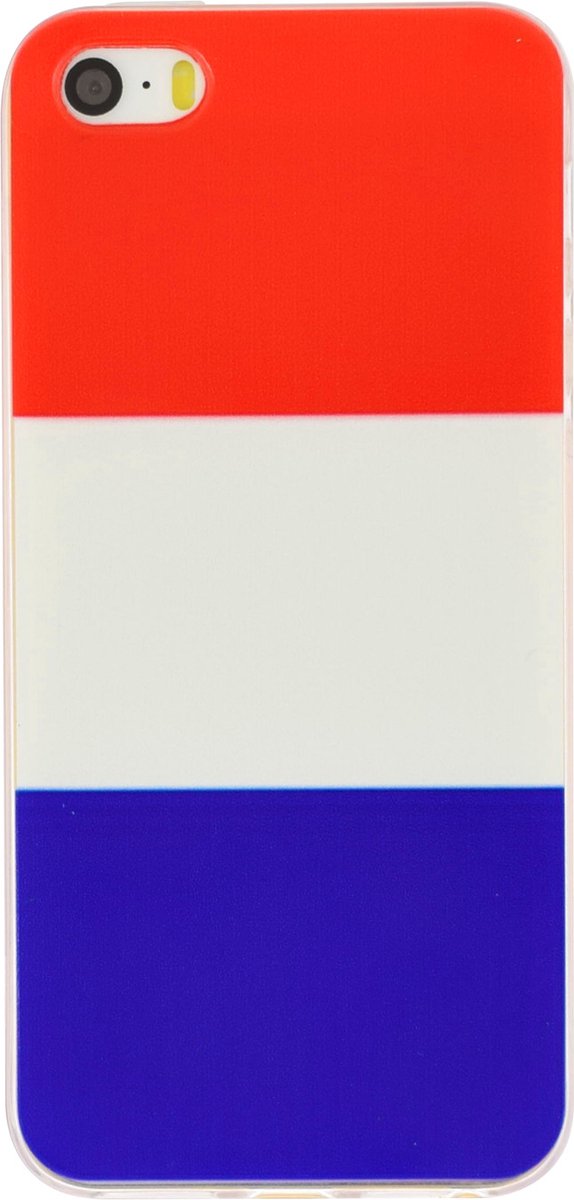 Peachy Nederlandse vlag rood wit blauw TPU iPhone 5 5s SE 2016 hoesje case