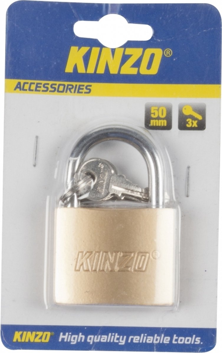 Kinzo Hangslot | 50 mm | 3 Sleutels — cadeau in Cadeau-ideeën - foto 2