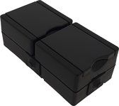 Kopp - ProAQA - dubbel stopcontact met randaarde zwart