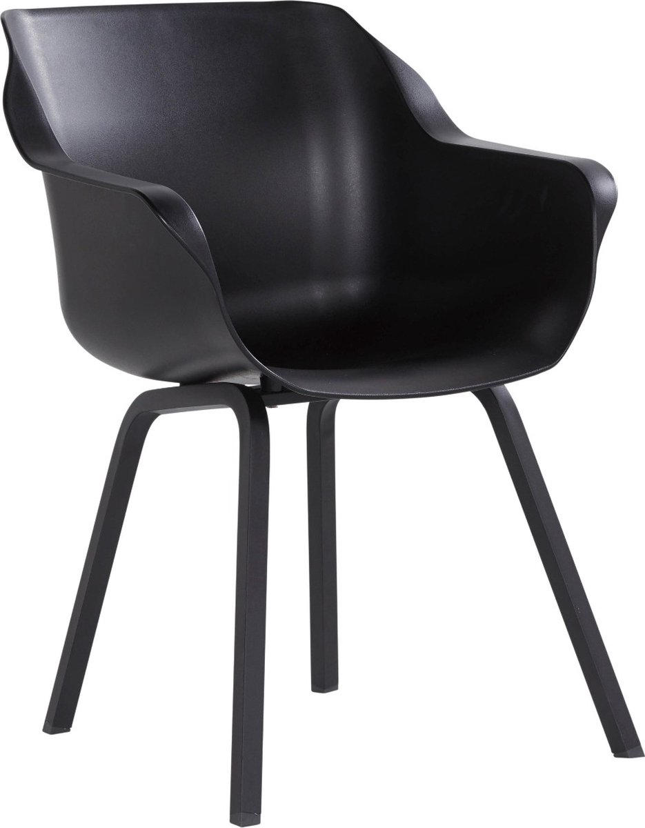 Hartman Sophie armchair chaise de jardin avec accoudoirs - Noir - set de 2