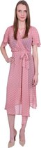 Roze midi-jurk met stippen - John Zack / XL